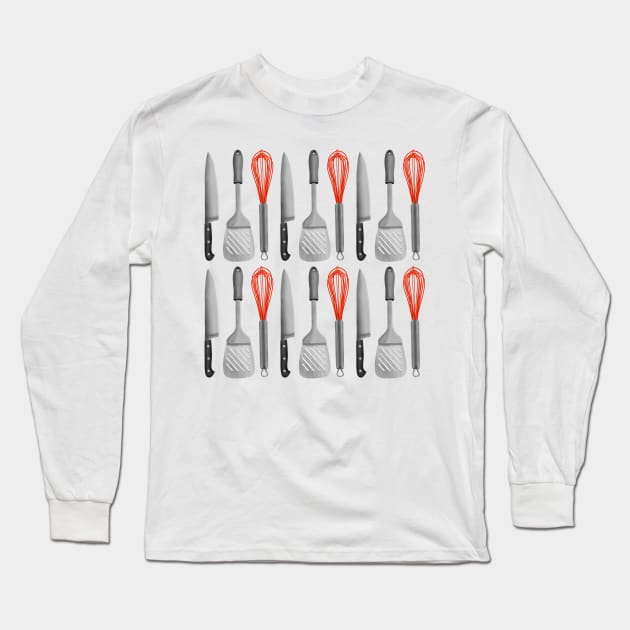 Kitchen Utensils Long Sleeve T-Shirt by mailboxdisco